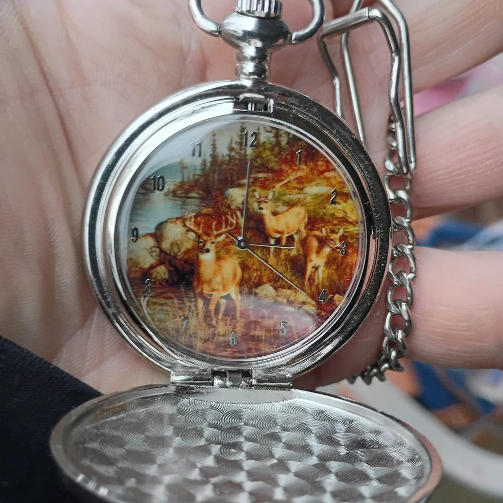 Hautman Brothers Collection Deer Pocket Watch S